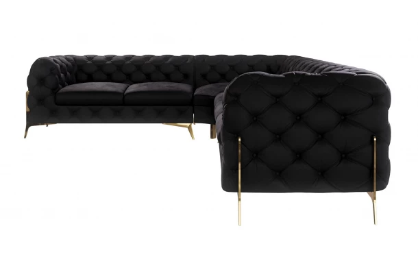 Narożnik sześcioosobowy pikowany glamour Chesterfield TEO HIGH 2+E+3 - luksusowe Narożnik sześcioosobowy pikowany glamour Chesterfield TEO HIGH 2+E+3 - luksusowe