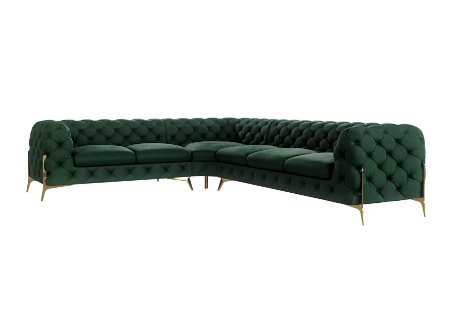 Narożnik sześcioosobowy pikowany glamour Chesterfield TEO HIGH 2+E+3 Narożnik sześcioosobowy pikowany glamour Chesterfield TEO HIGH 2+E+3