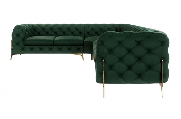 Narożnik sześcioosobowy pikowany glamour Chesterfield TEO HIGH 2+E+3 - eleganckie Narożnik sześcioosobowy pikowany glamour Chesterfield TEO HIGH 2+E+3 - eleganckie