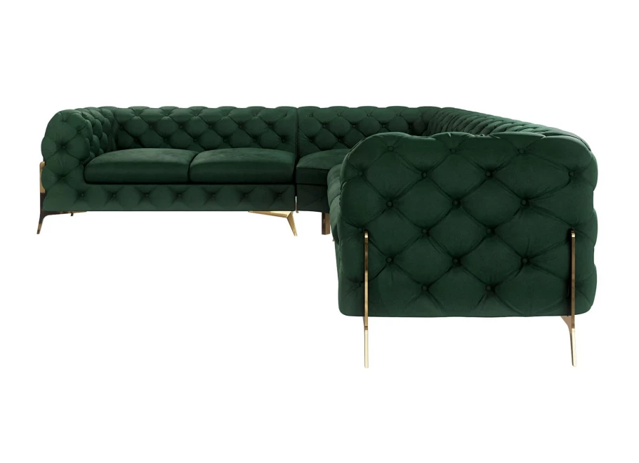 Narożnik sześcioosobowy pikowany glamour Chesterfield TEO HIGH 2+E+3 Narożnik sześcioosobowy pikowany glamour Chesterfield TEO HIGH 2+E+3
