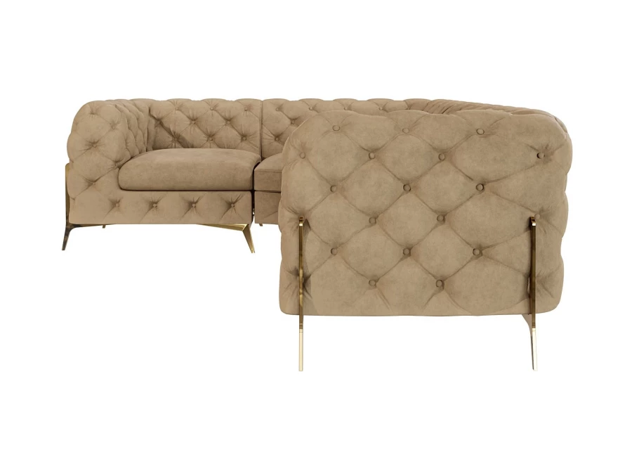 Narożnik czteroosobowy luksusowy pikowany Chesterfield TEO HIGH 1+E+2 Narożnik czteroosobowy luksusowy pikowany Chesterfield TEO HIGH 1+E+2