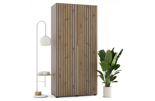 Szafa uchylna dwudrzwiowa z lamelami na wymiar Tessa - design i funkcjonalnosc w parze