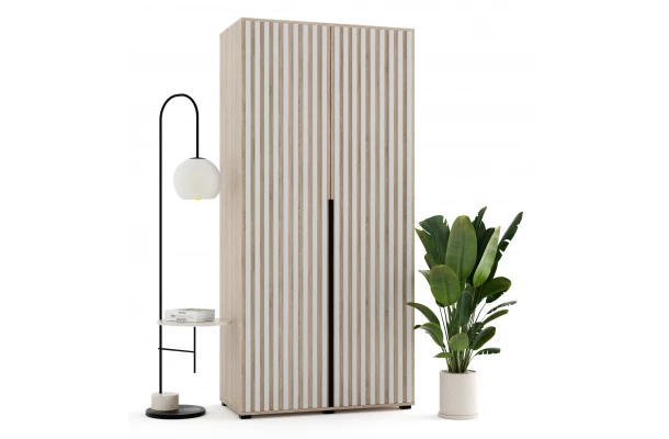 Szafa uchylna dwudrzwiowa z lamelami na wymiar Tessa - design i funkcjonalnosc w parze