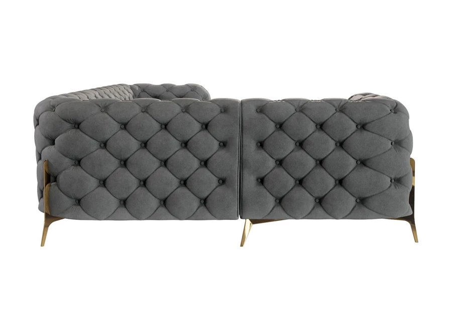 Narożnik czteroosobowy luksusowy pikowany Chesterfield TEO HIGH 1+E+2 Narożnik czteroosobowy luksusowy pikowany Chesterfield TEO HIGH 1+E+2