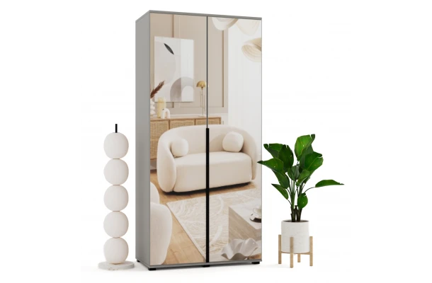 Szafa uchylna dwudrzwiowa z dużym lustrem na wymiar Vika - design i funkcjonalnosc w parze
