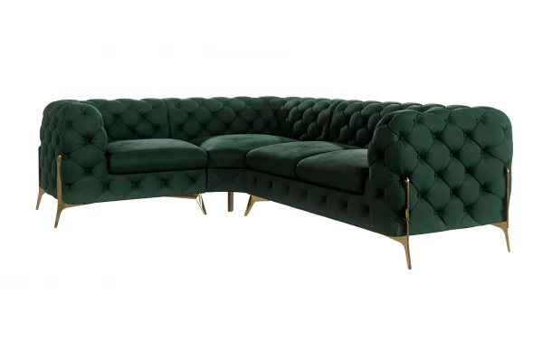 Narożnik czteroosobowy luksusowy pikowany Chesterfield TEO HIGH 1+E+2 - wypoczynkowe Narożnik czteroosobowy luksusowy pikowany Chesterfield TEO HIGH 1+E+2 - wypoczynkowe