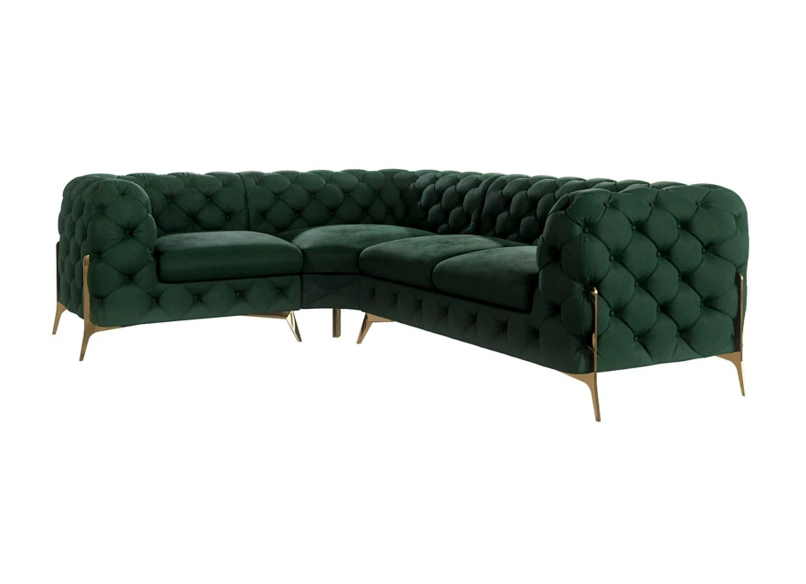 Narożnik czteroosobowy luksusowy pikowany Chesterfield TEO HIGH 1+E+2 Narożnik czteroosobowy luksusowy pikowany Chesterfield TEO HIGH 1+E+2