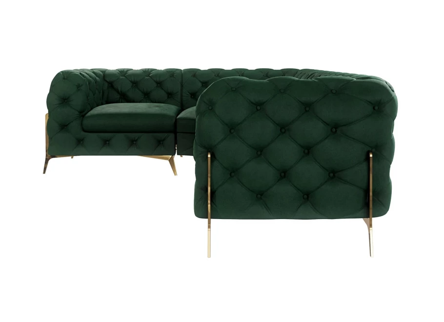 Narożnik czteroosobowy luksusowy pikowany Chesterfield TEO HIGH 1+E+2 Narożnik czteroosobowy luksusowy pikowany Chesterfield TEO HIGH 1+E+2