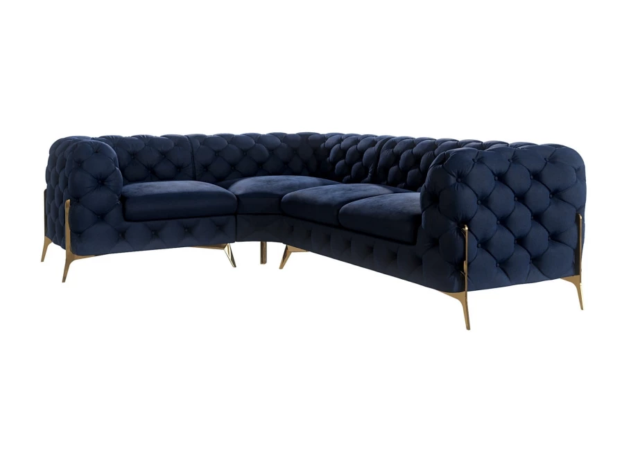 Narożnik czteroosobowy luksusowy pikowany Chesterfield TEO HIGH 1+E+2 Narożnik czteroosobowy luksusowy pikowany Chesterfield TEO HIGH 1+E+2