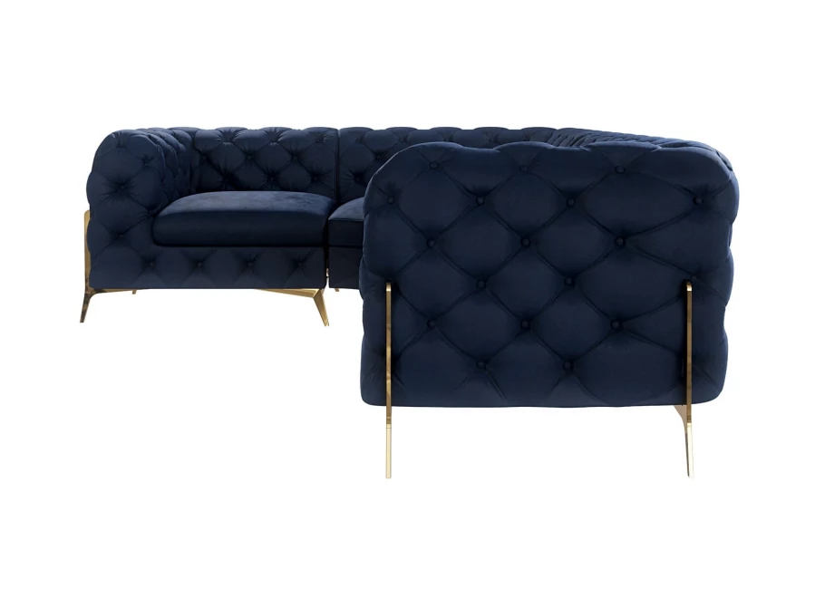 Narożnik czteroosobowy luksusowy pikowany Chesterfield TEO HIGH 1+E+2 Narożnik czteroosobowy luksusowy pikowany Chesterfield TEO HIGH 1+E+2
