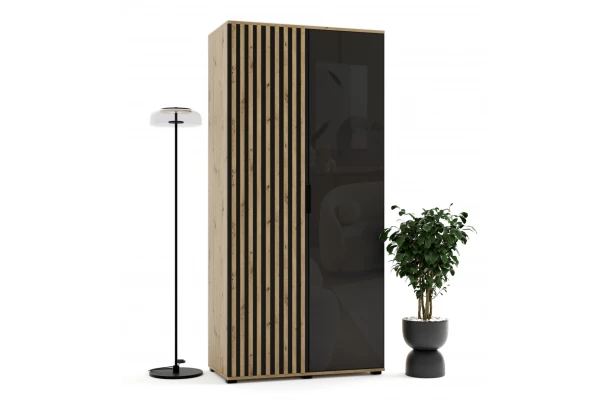 Szafa uchylna dwudrzwiowa z lacobelem i lamelami na wymiar Luka - design i funkcjonalnosc w parze