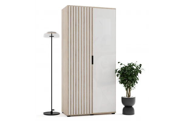 Szafa uchylna dwudrzwiowa z lacobelem i lamelami na wymiar Luka - design i funkcjonalnosc w parze