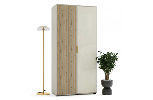 Szafa uchylna dwudrzwiowa z lacobelem i lamelami na wymiar Luka - design i funkcjonalnosc w parze