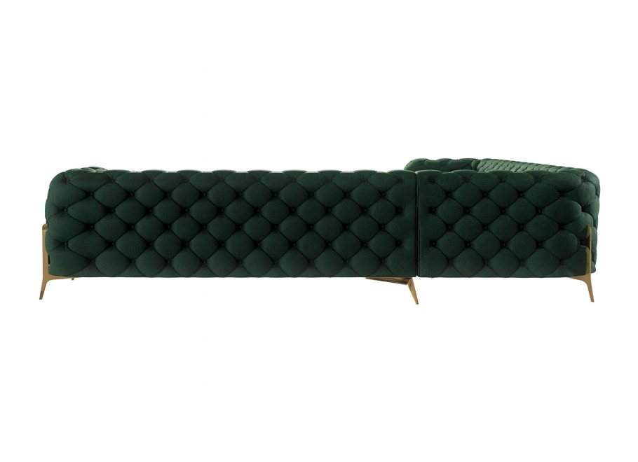 Narożnik siedmioosobowy pikowany glamour Chesterfield TEO HIGH 3+E+3 13