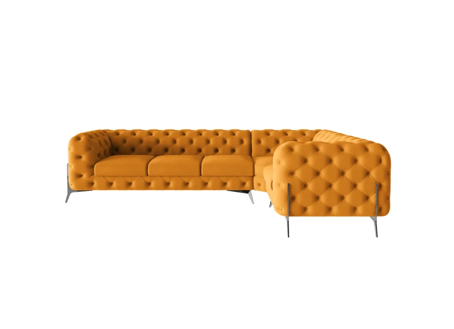 Narożnik pięcioosobowy luksusowy pikowany Chesterfield TEO HIGH 3+E+1 Narożnik pięcioosobowy luksusowy pikowany Chesterfield TEO HIGH 3+E+1