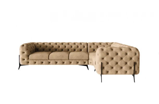 Narożnik pięcioosobowy luksusowy pikowany Chesterfield TEO HIGH 3+E+1 - przestronne Narożnik pięcioosobowy luksusowy pikowany Chesterfield TEO HIGH 3+E+1 - przestronne