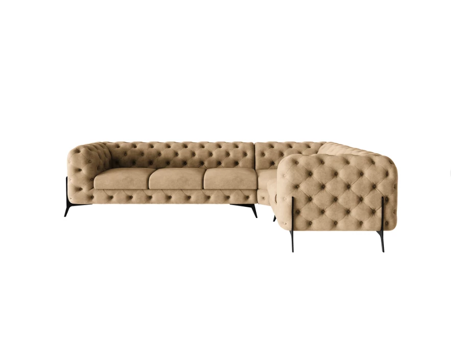 Narożnik pięcioosobowy luksusowy pikowany Chesterfield TEO HIGH 3+E+1 Narożnik pięcioosobowy luksusowy pikowany Chesterfield TEO HIGH 3+E+1