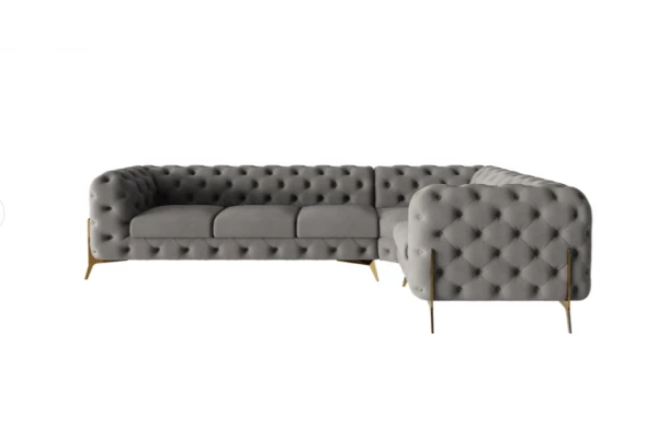 Narożnik pięcioosobowy luksusowy pikowany Chesterfield TEO HIGH 3+E+1 - meble Narożnik pięcioosobowy luksusowy pikowany Chesterfield TEO HIGH 3+E+1 - meble