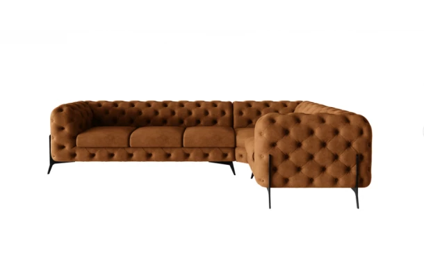 Narożnik pięcioosobowy luksusowy pikowany Chesterfield TEO HIGH 3+E+1 - eleganckie Narożnik pięcioosobowy luksusowy pikowany Chesterfield TEO HIGH 3+E+1 - eleganckie