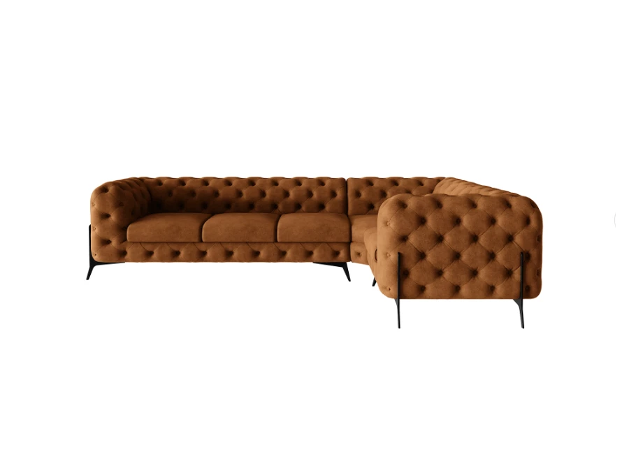 Narożnik pięcioosobowy luksusowy pikowany Chesterfield TEO HIGH 3+E+1 Narożnik pięcioosobowy luksusowy pikowany Chesterfield TEO HIGH 3+E+1