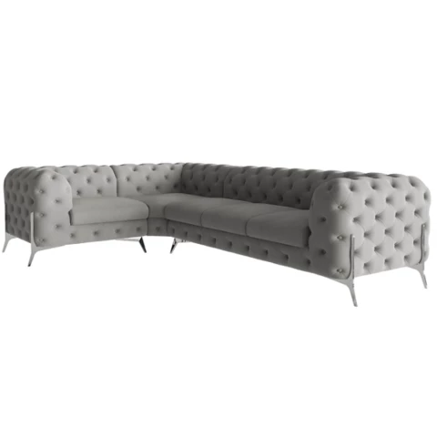 Narożnik pięcioosobowy luksusowy pikowany Chesterfield TEO...