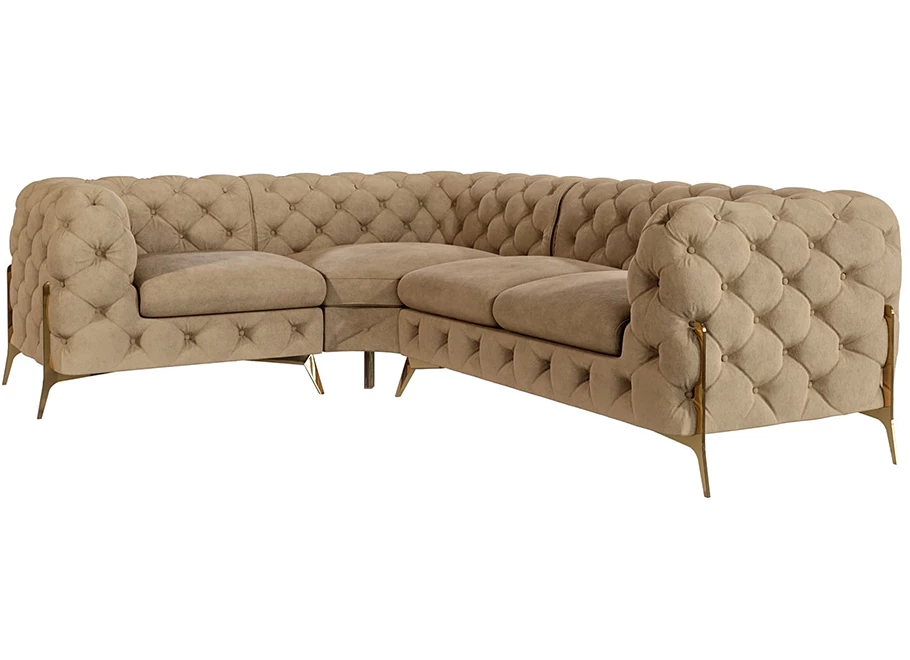 Narożnik czteroosobowy luksusowy pikowany Chesterfield TEO HIGH 1+E+2 Narożnik czteroosobowy luksusowy pikowany Chesterfield TEO HIGH 1+E+2