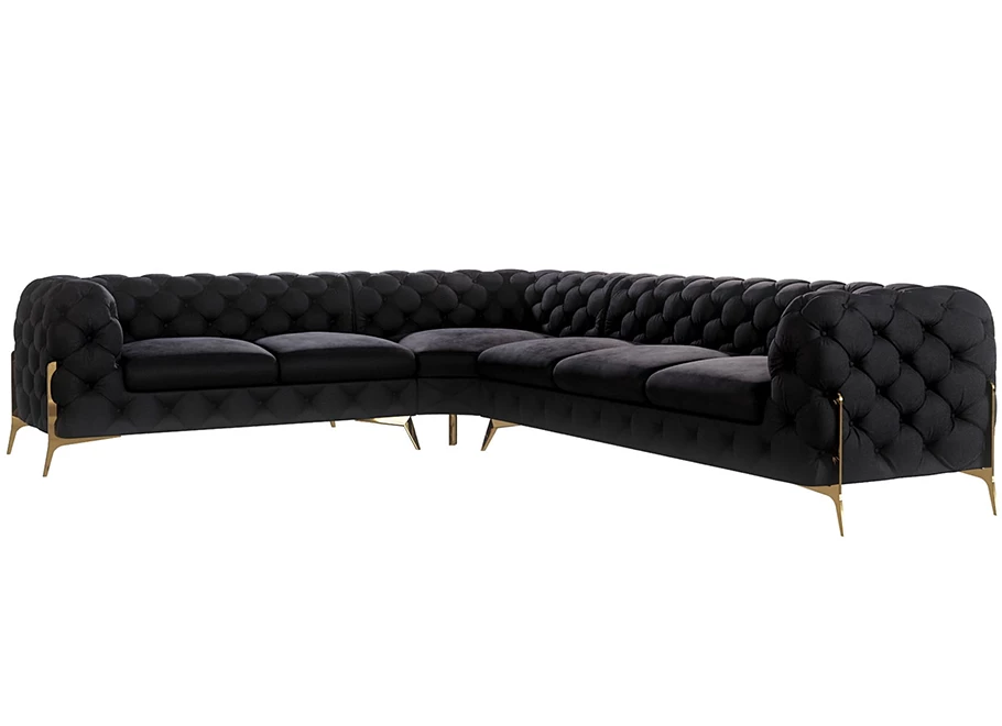 Narożnik sześcioosobowy pikowany glamour Chesterfield TEO HIGH 2+E+3 Narożnik sześcioosobowy pikowany glamour Chesterfield TEO HIGH 2+E+3