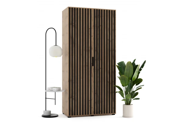 Szafa uchylna dwudrzwiowa z lamelami na wymiar Foxi - design i funkcjonalnosc w parze