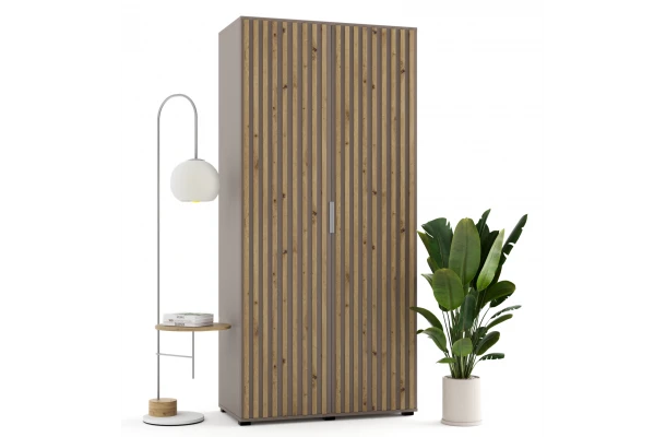 Szafa uchylna dwudrzwiowa z lamelami na wymiar Foxi - design i funkcjonalnosc w parze