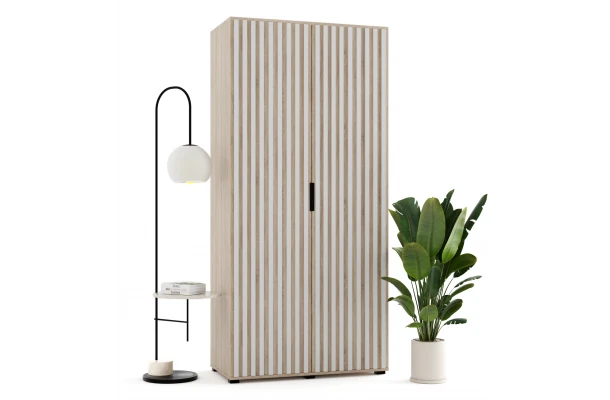 Szafa uchylna dwudrzwiowa z lamelami na wymiar Foxi - design i funkcjonalnosc w parze