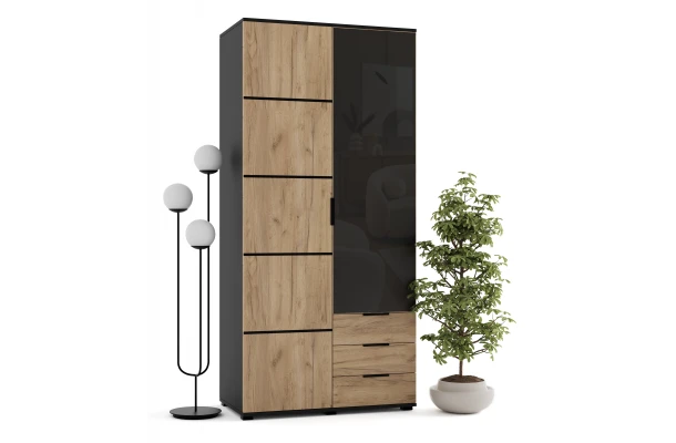 Szafa uchylna dwudrzwiowa z szufladami i lacobelem na wymiar Lena - design i funkcjonalnosc w parze