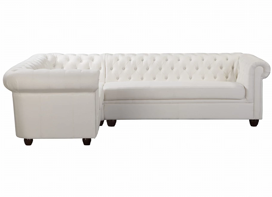 Narożnik pięcioosobowy pikowany Chesterfield SYDNEY 1+E+3