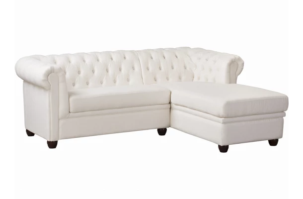 Narożnik czteroosobowy pikowany Chesterfield SYDNEY OT - otwarty