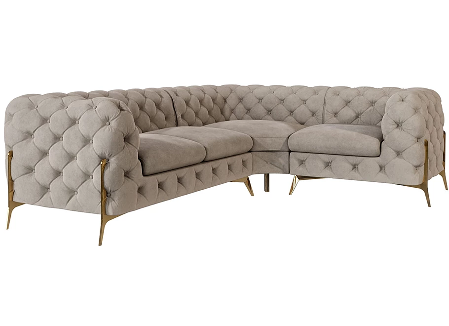 Narożnik czteroosobowy pikowany glamour Chesterfield TEO HIGH 2+E+1 Narożnik czteroosobowy pikowany glamour Chesterfield TEO HIGH 2+E+1