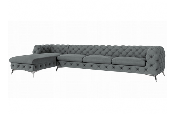 Narożnik pięcioosobowy pikowany glamour Chesterfield TEO OT+3
