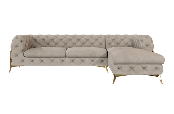 Narożnik pięcioosobowy pikowany glamour Chesterfield TEO HIGH 2,5+OT - design Narożnik pięcioosobowy pikowany glamour Chesterfield TEO HIGH 2,5+OT - design