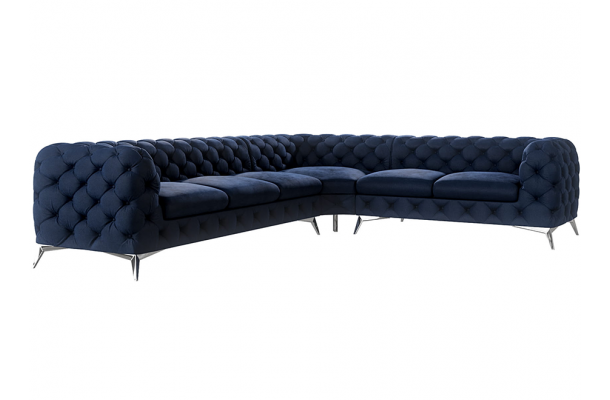 Narożnik sześcioosobowy luksusowy pikowany Chesterfield TEO 3+E+2