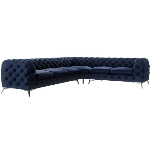 Narożnik sześcioosobowy luksusowy pikowany Chesterfield TEO 3+E+2