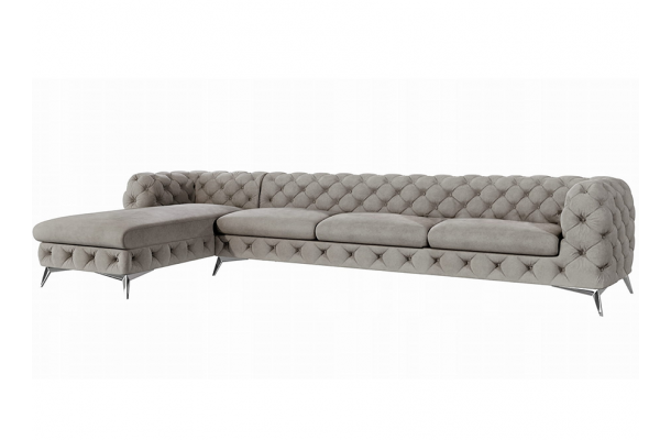 Narożnik pięcioosobowy pikowany glamour Chesterfield TEO OT+3