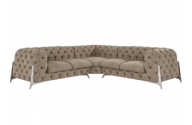 Narożnik pięcioosobowy pikowany glamour Chesterfield KALIFORNIA 2+E+2