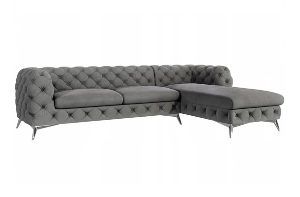 Narożnik czteroosobowy pikowany glamour Chesterfield TEO 2,5+OT - design