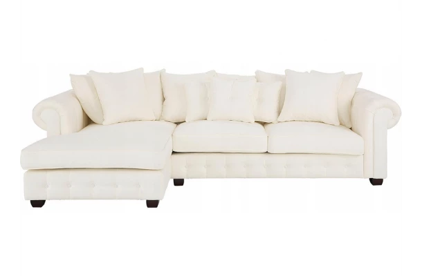 Narożnik czteroosobowy pikowany glamour LUZERN - design i funkcjonalnosc w parze