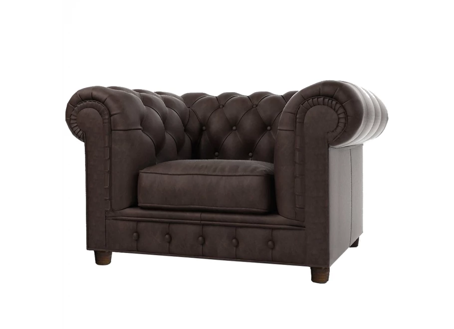 Chesterfield fotel pikowany SOLARIS