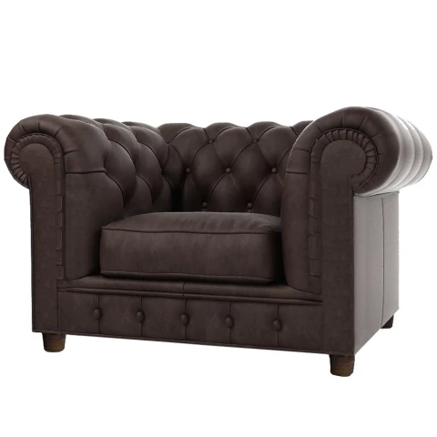 Chesterfield fotel pikowany SOLARIS