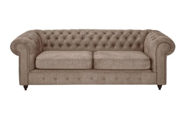 Sofa trzyosobowa pikowana Chesterfield VALENCIA - trzyosobowe