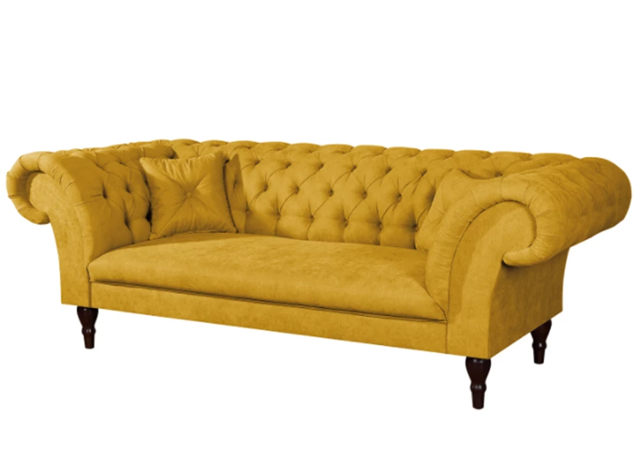 Sofa trzyosobowa pikowana Chesterfield PORTO