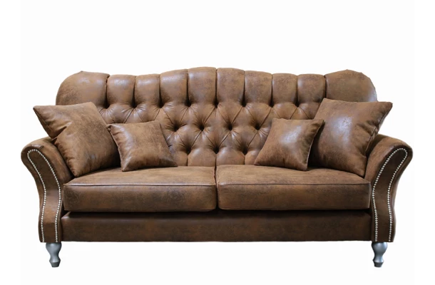 Sofa dwuosobowa pikowana glamour Chesterfield BOGOTA - dwuosobowe