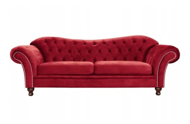 Sofa trzyosobowa pikowana Chesterfield PARIS - design i funkcjonalnosc w parze