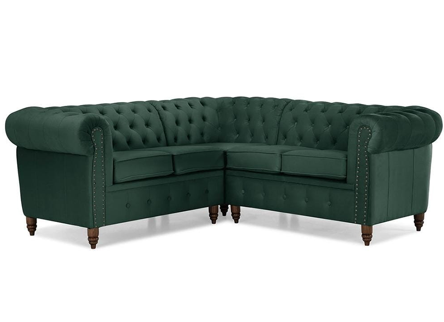 Narożnik pięcioosobowy pikowany Chesterfield VINCENT 2