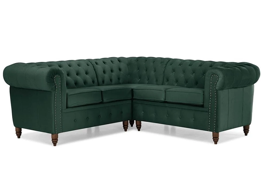 Narożnik pięcioosobowy pikowany Chesterfield VINCENT